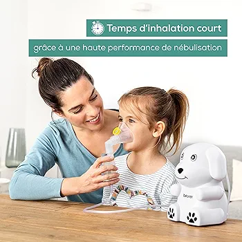 Beurer IH 24 – Inhalateur KIDS à partir de 6 mois, masque en silicone pour peau sensible