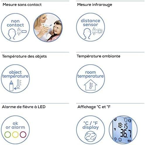 Beurer FT 95 Thermomètre sans contact, Bluetooth et application dédiée