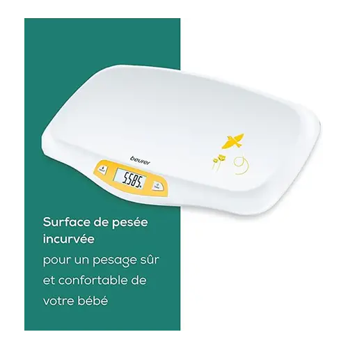 Beurer BY 80 – Pèse-bébé électronique avec surface incurvée