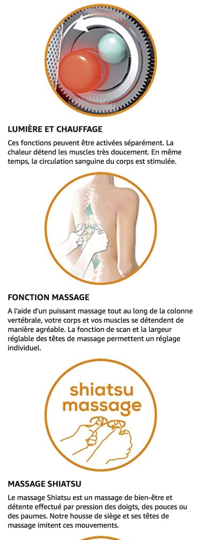 BEURER MG 300 Housse de siège Shiatsu  